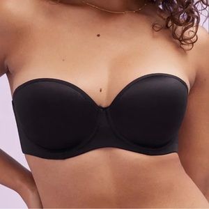 Thirdlove 24/7 Classic Strapless Bra Size 32C 1/2 Black